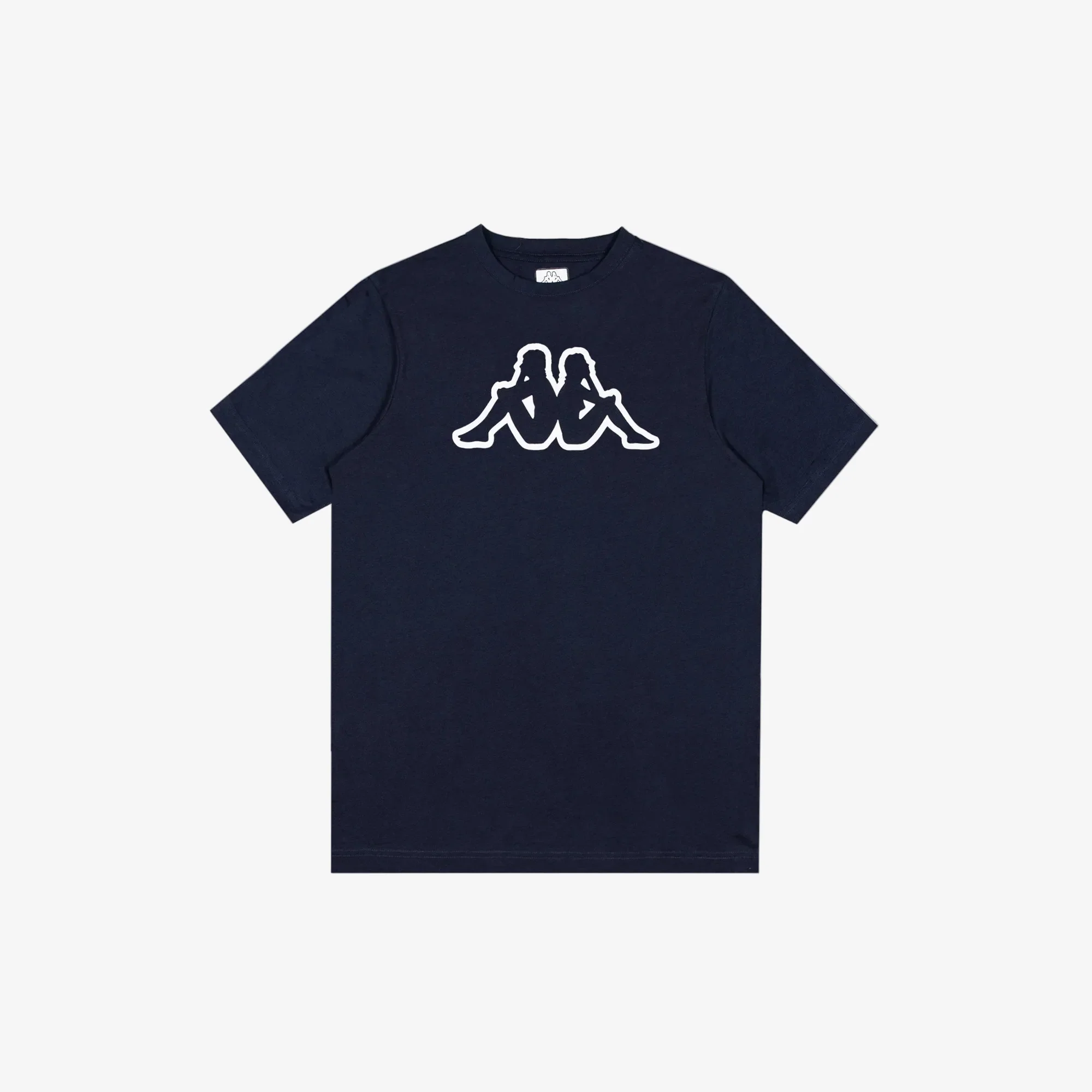 T-shirt Logo Korpo Cromen - Blu Marino Bianco