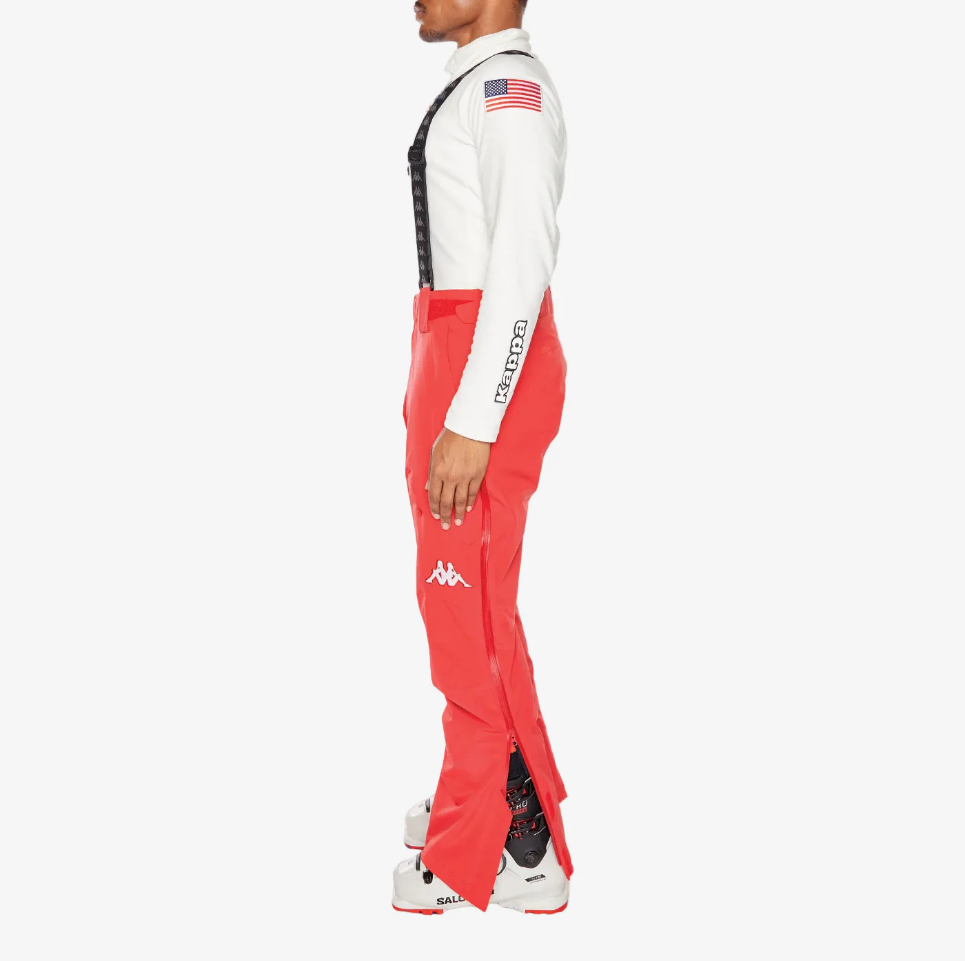 Pantaloni da sci 6Cento 622P US Full Zip - Rosso