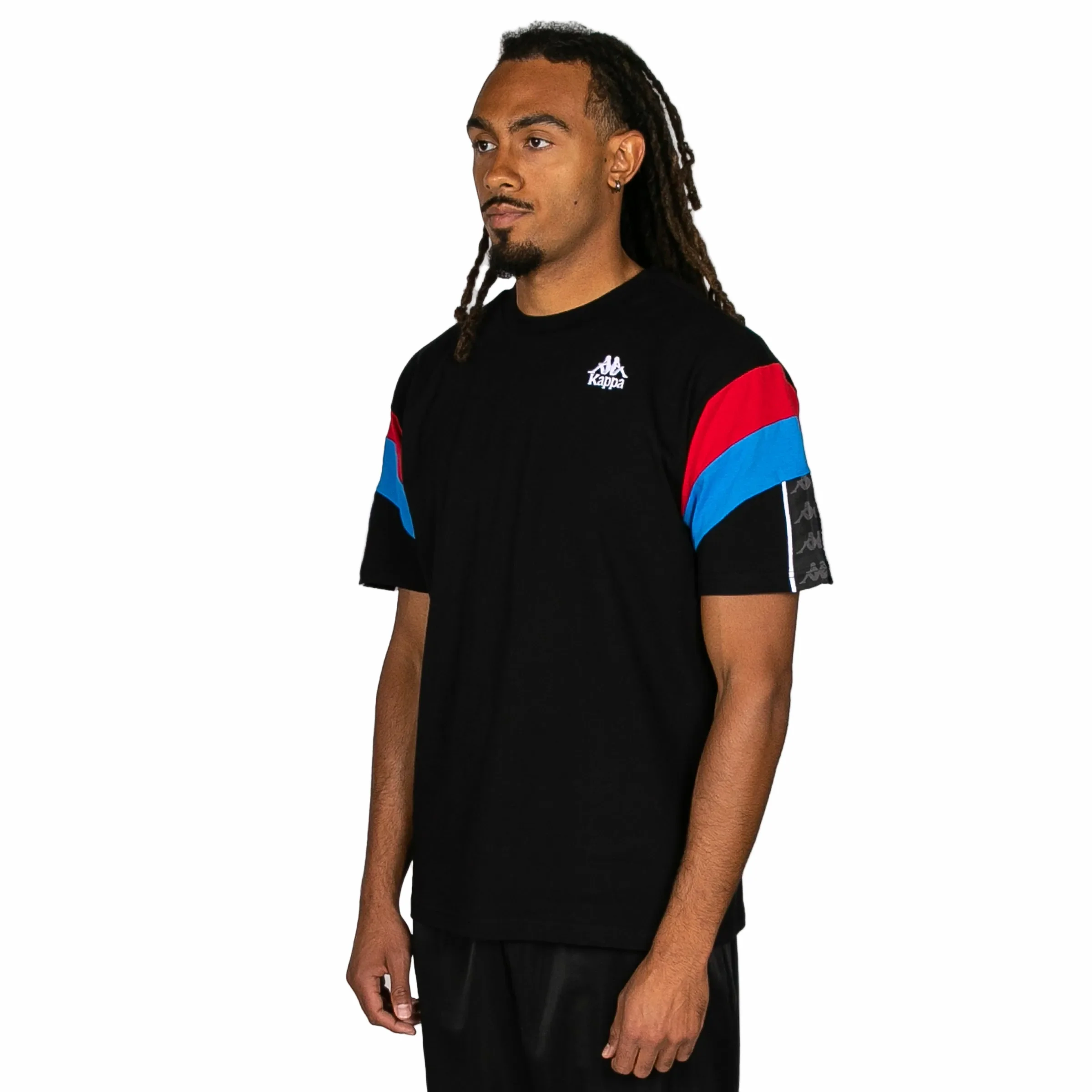 T-shirt 222 Banda Otto - Nero Rosso Blu da Corsa Blu Mare