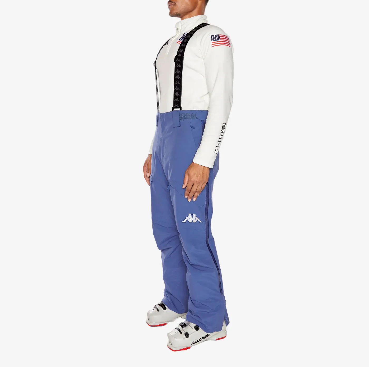 Pantaloni da sci 6Cento 622P US Full Zip - Blu Fiord