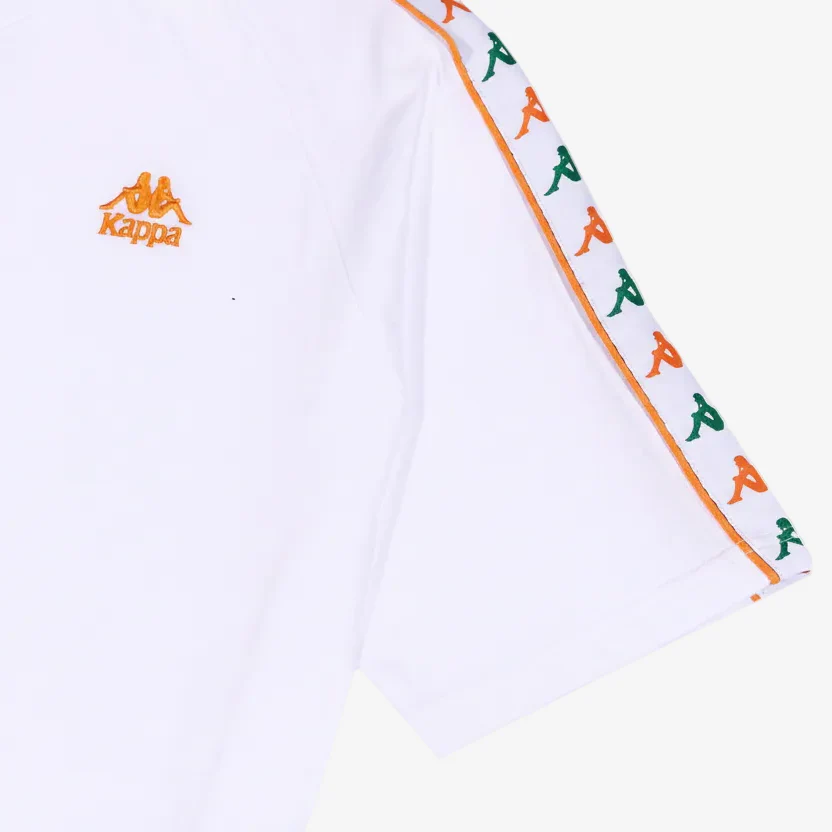 T-shirt Banda Ninon 222 - Bianco Verde Arancione