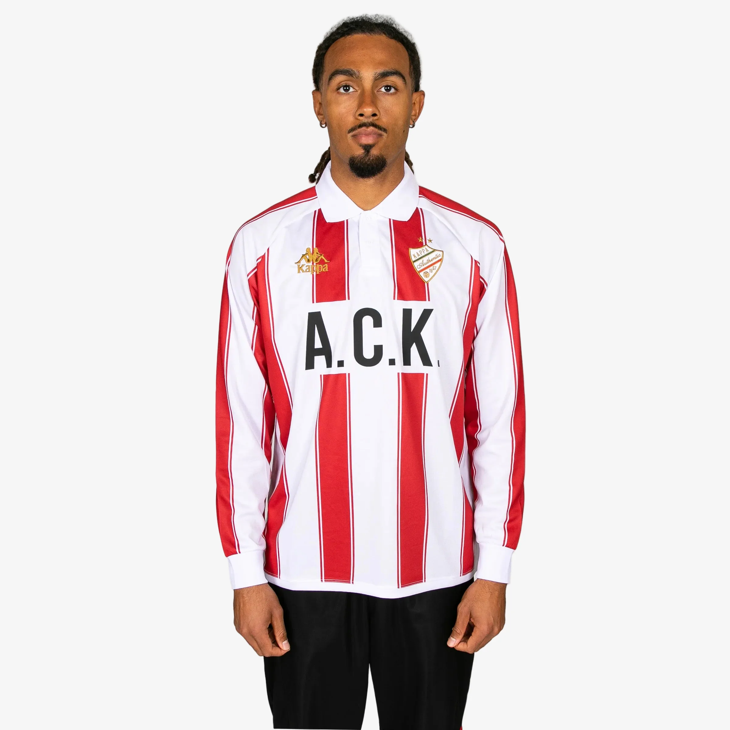 Maglia a maniche lunghe Oden Autentica - Bianco Rosso Nero
