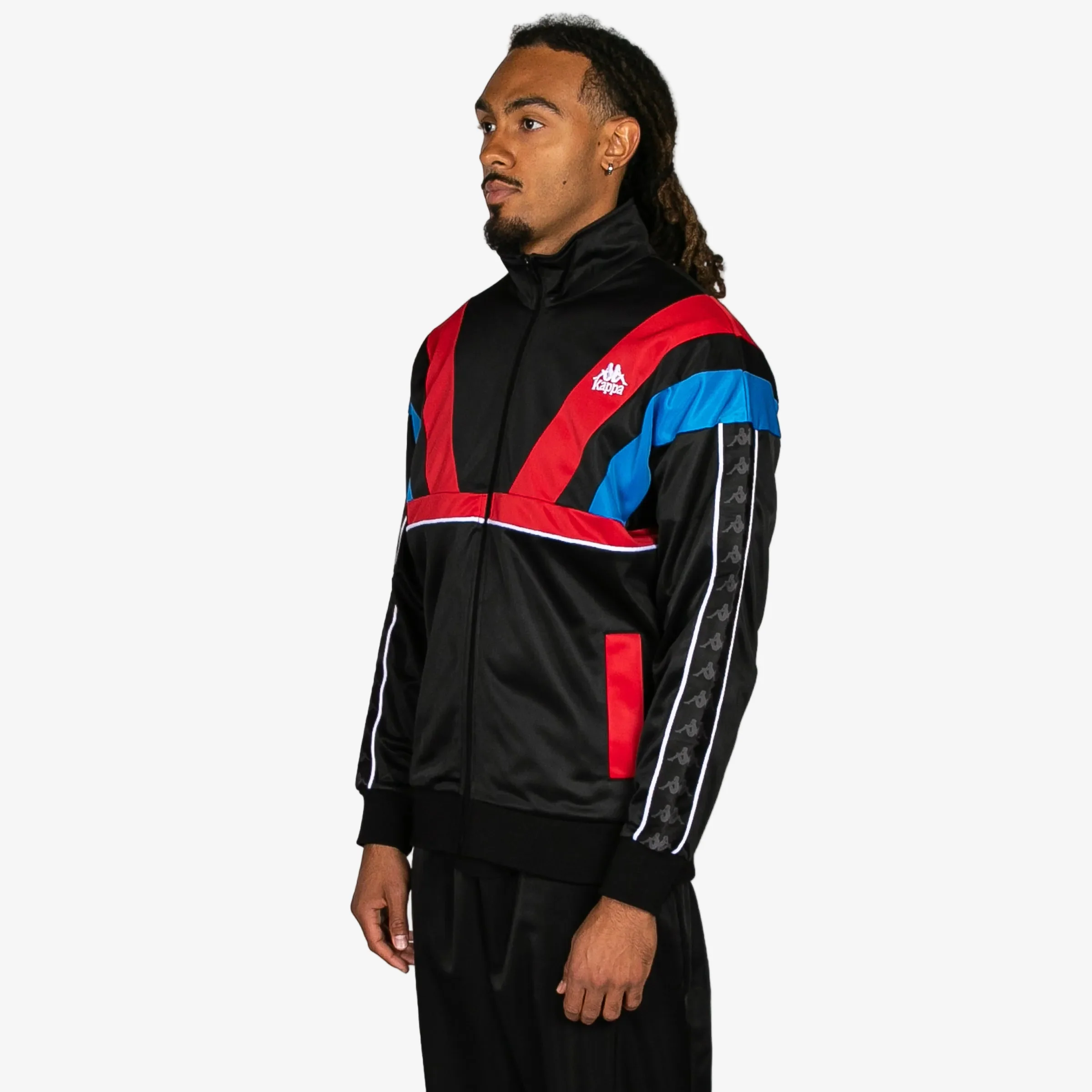Felpa con cerniera 222 Banda Orlando - Nero Rosso Racing Blu Mare