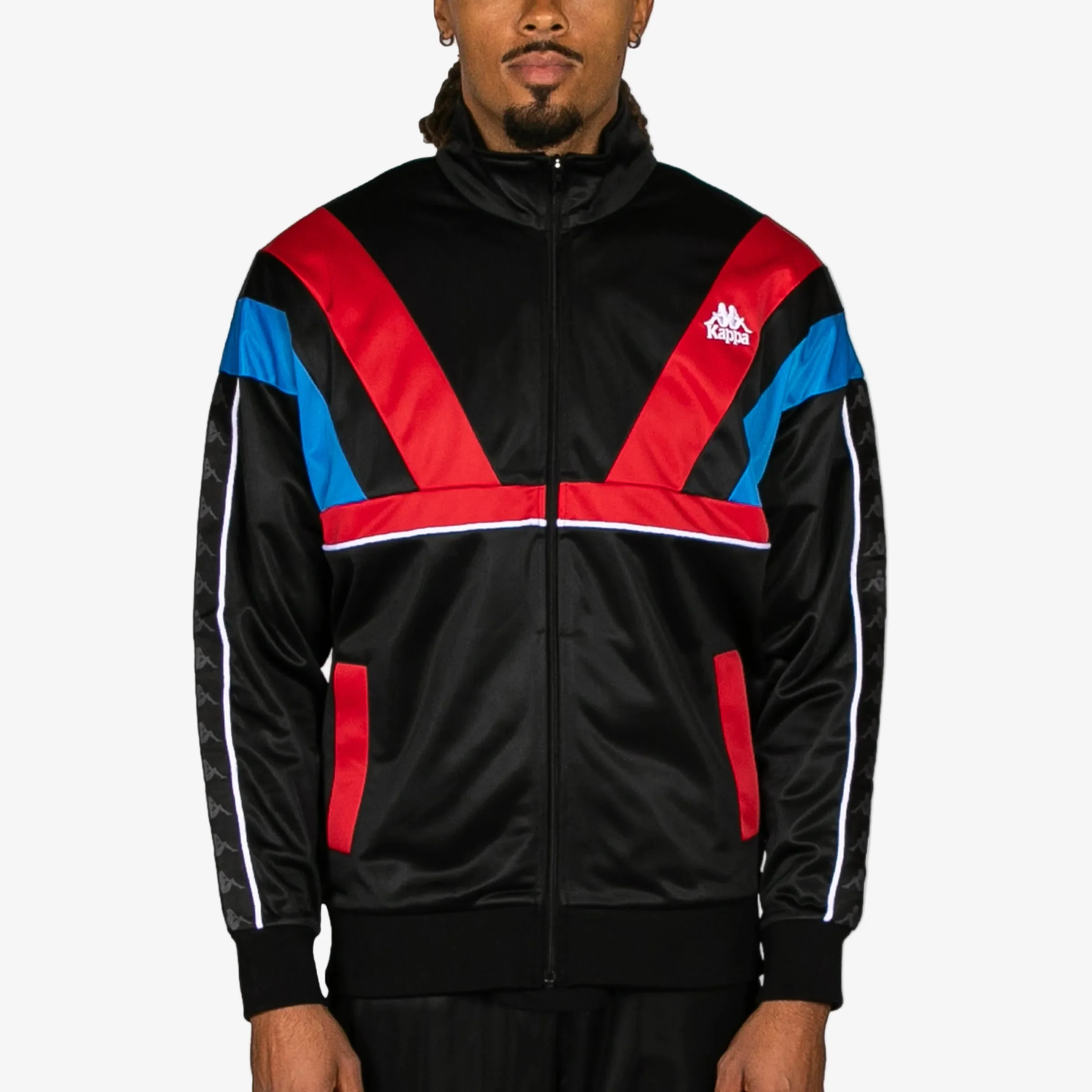 Felpa con cerniera 222 Banda Orlando - Nero Rosso Racing Blu Mare