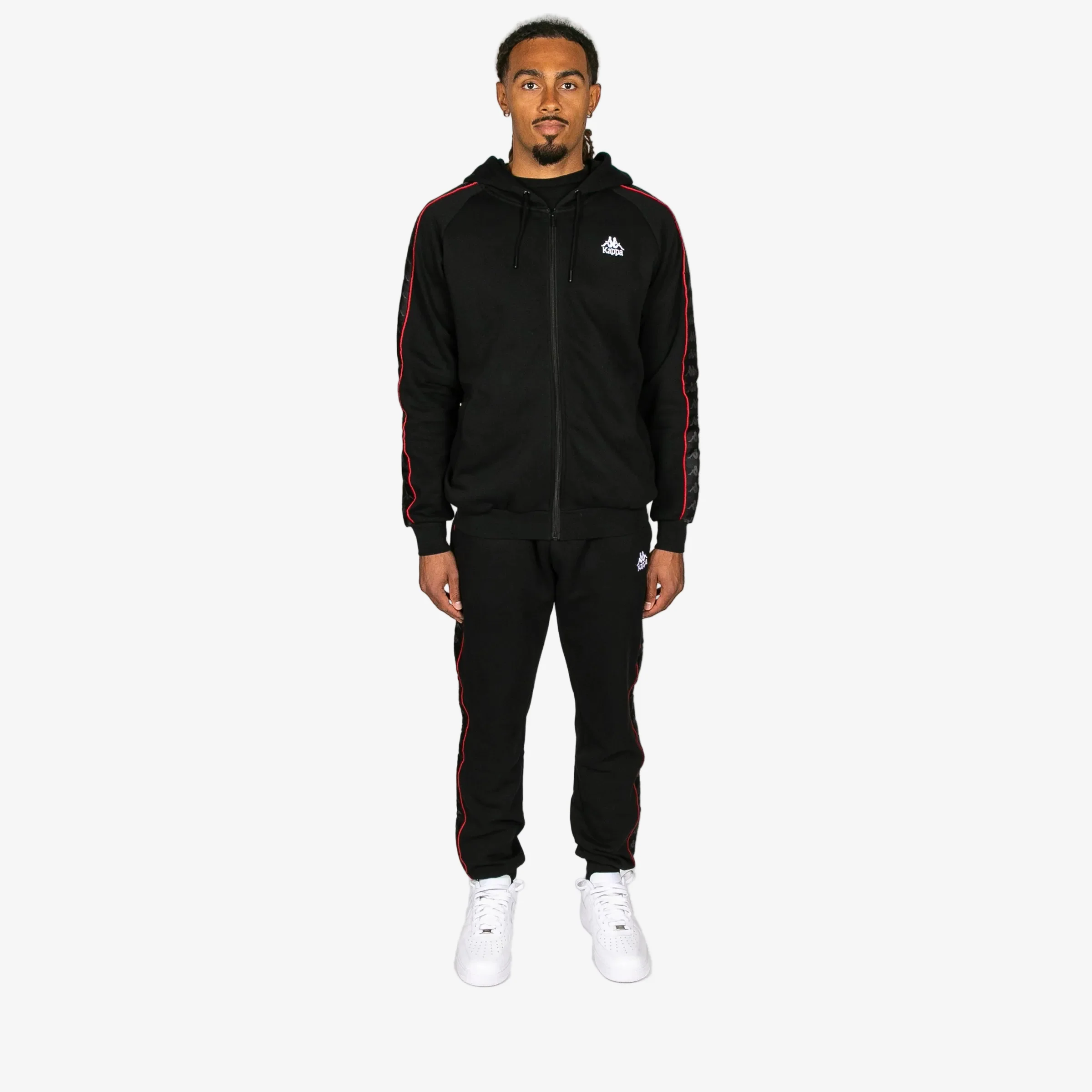222 Banda Zamin 4 Zip Up Hoodie - Nero Rosso Racing Bianco